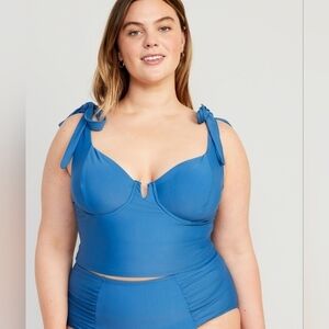 NWT Old Navy Tie-Shoulder Underwire Tankini Swim Top Plus Size 4X